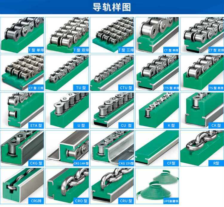 鏈條導軌都有哪些樣式?可否定制？